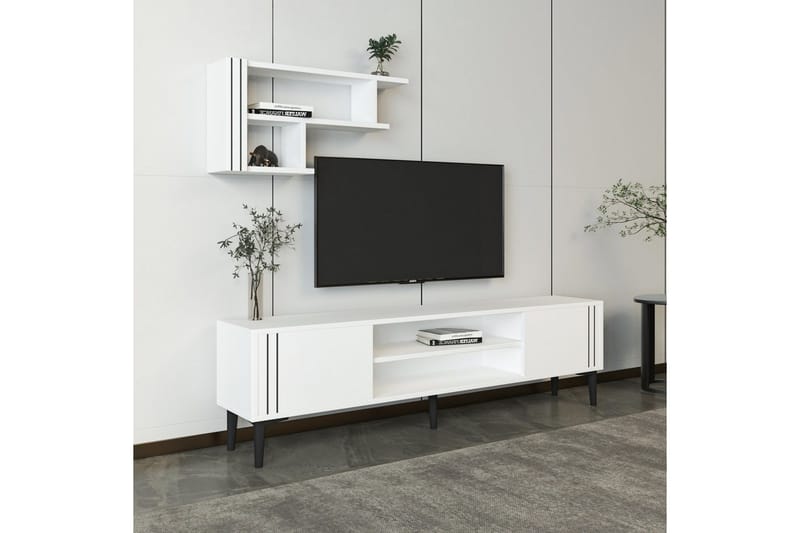 Klyne Tv-möbelset 140x29,6 cm - Vit - Möbler - Tv möbel & mediamöbel - TV-möbelset