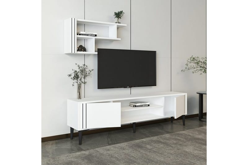Klyne Tv-möbelset 140x29,6 cm - Vit - Möbler - Tv möbel & mediamöbel - TV-möbelset