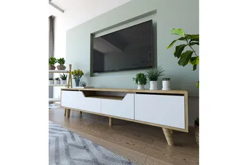 Kollumber Tv-stativ 180x30 cm - Brun/Vit - Möbler - Tv möbel & mediamöbel - TV bänk & mediabänk