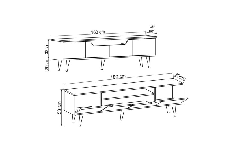 Kollumber Tv-stativ 180x30 cm - Valnöt - Möbler - Tv möbel & mediamöbel - Mediastativ & väggfäste