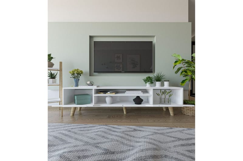 Kollumber Tv-stativ 180x30 cm - Vit - Möbler - Tv möbel & mediamöbel - Mediastativ & väggfäste