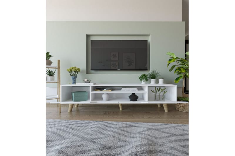 Kollumber Tv-stativ 180x30 cm - Vit - Möbler - Tv möbel & mediamöbel - Mediastativ & väggfäste