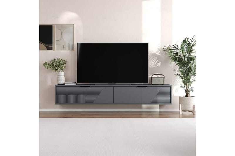 Kulwant Tv-bänk 180 cm - Antracit - Möbler - Tv möbel & mediamöbel - TV bänk & mediabänk