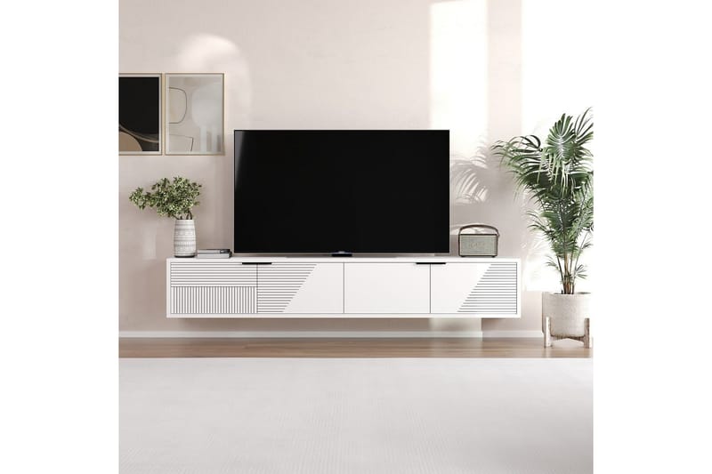 Kulwant Tv-bänk 180 cm - Vit - Möbler - Tv möbel & mediamöbel - TV bänk & mediabänk