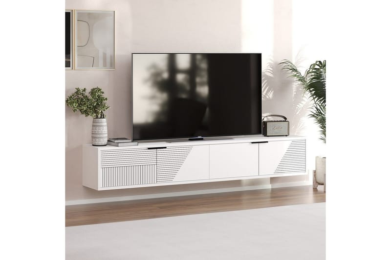Kulwant Tv-bänk 180 cm - Vit - Möbler - Tv möbel & mediamöbel - TV bänk & mediabänk