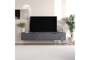 Kulwant Väggmonterad TV Bänk 180 cm med Förvaring i Målat Trä - Antracit - Möbler - Tv möbel & mediamöbel - TV bänk & mediabänk