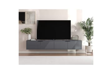 Kulwant Väggmonterad TV Bänk 180 cm med Förvaring i Målat Trä - Antracit - Möbler - Tv möbel & mediamöbel - TV bänk & mediabänk
