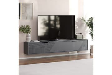 Kulwant Väggmonterad TV Bänk 180 cm med Förvaring i Målat Trä - Antracit - Möbler - Tv möbel & mediamöbel - TV bänk & mediabänk