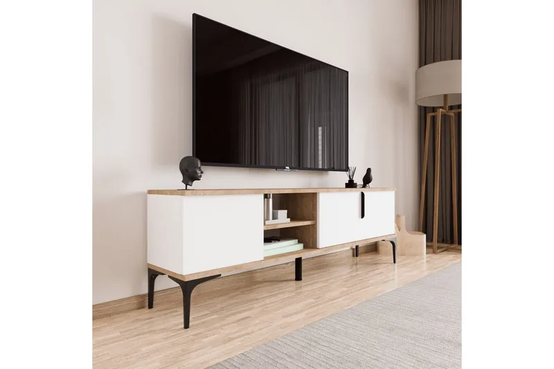 Kunar Tv-bänk 180 cm - Vit - Möbler - Tv möbel & mediamöbel - TV bänk & mediabänk