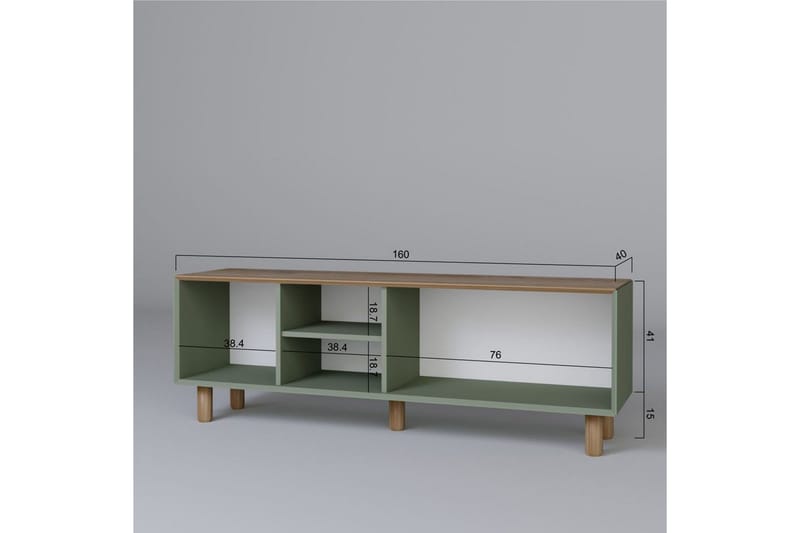 Kuniyoshi Tv-bänk 160 cm - Grön - Möbler - Tv möbel & mediamöbel - TV bänk & mediabänk