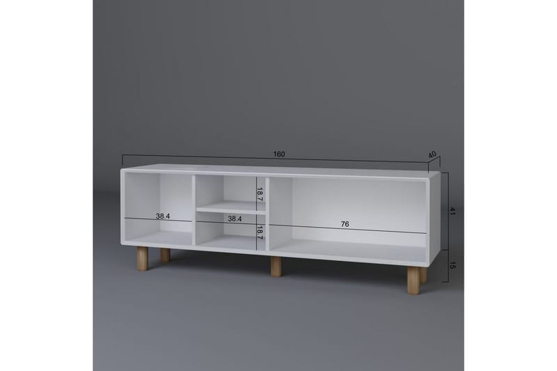 Kuniyoshi Tv-bänk 160 cm - Vit - Möbler - Tv möbel & mediamöbel - TV bänk & mediabänk