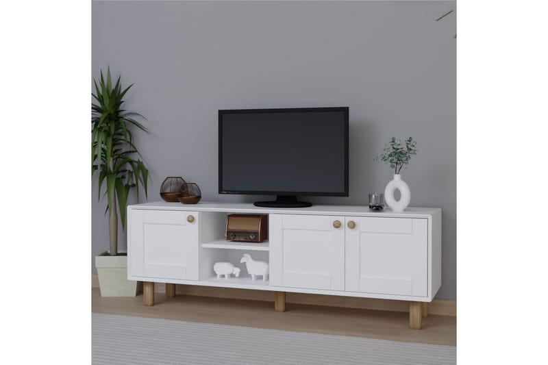 Kuniyoshi Tv-bänk 160 cm - Vit - Möbler - Tv möbel & mediamöbel - TV bänk & mediabänk