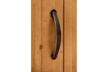 Låg Golvstående Tv Bänk 160 cm med Förvaring i Furu - Brun - Möbler - Tv möbel & mediamöbel - TV bänk & mediabänk