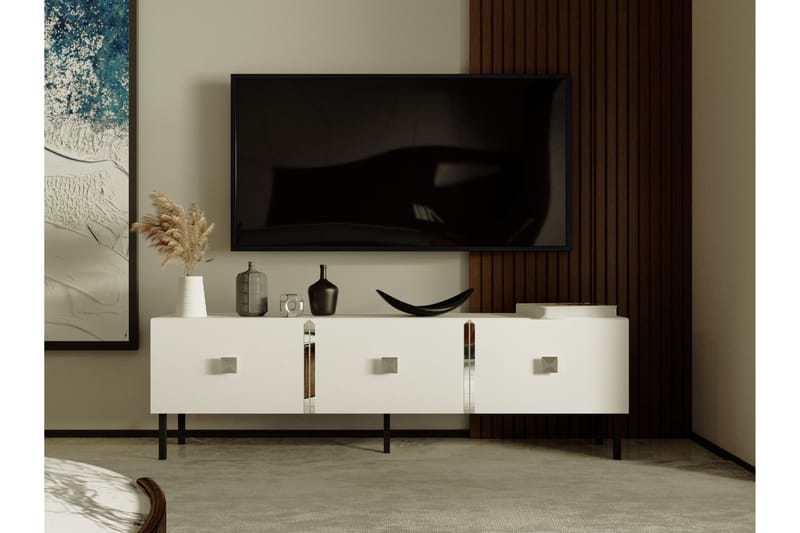 Lagho Tv-bänk 150 cm - Silver - TV bänk & mediabänk
