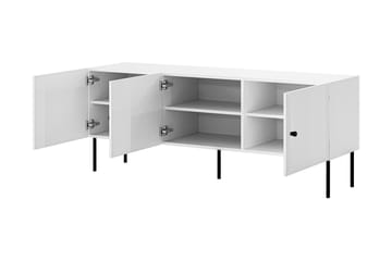 Laholm Golvstående TV Bänk 151 cm med Förvaring i Målat Trä - Svart - Möbler - Tv möbel & mediamöbel - TV bänk & mediabänk