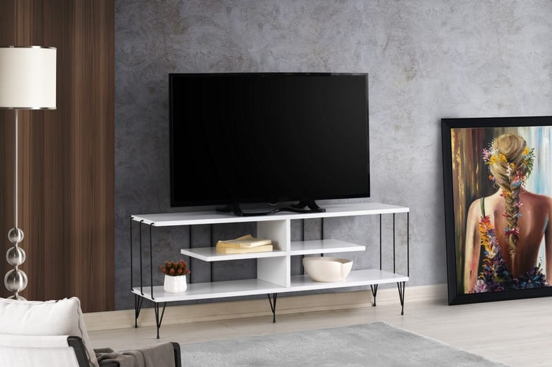 Leopoldis Tv-bänk 120 cm - Vit - TV bänk & mediabänk