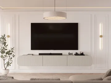 Lerva Tv-bänk 239 cm - Beige - Möbler - Tv möbel & mediamöbel - TV bänk & mediabänk