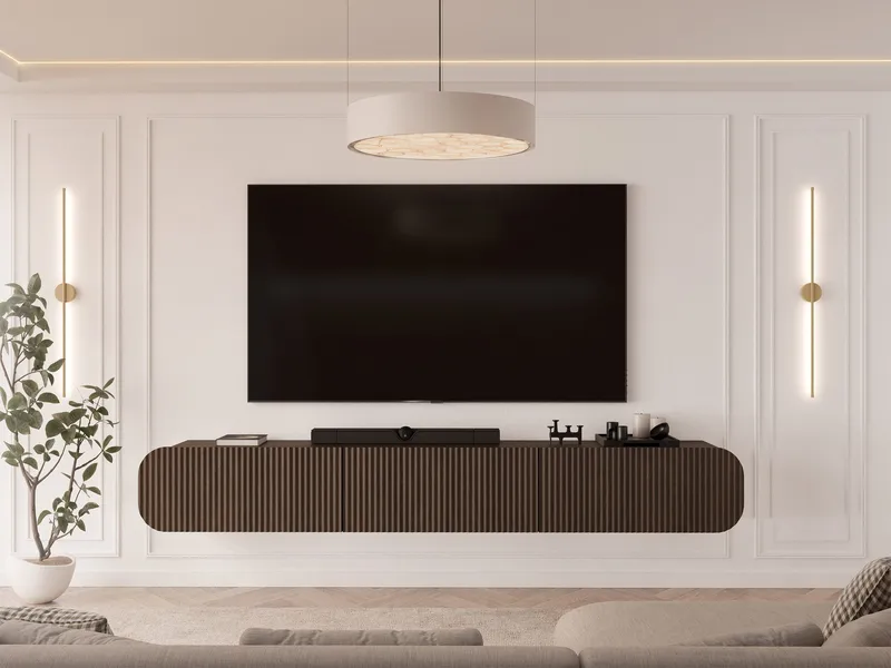 Lerva Tv-bänk 239 cm - Brun - Möbler - Tv möbel & mediamöbel - TV bänk & mediabänk