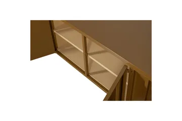 Level Golvstående TV Bänk 160 cm med Förvaring i Metall - Gul - Möbler - Tv möbel & mediamöbel - TV bänk & mediabänk