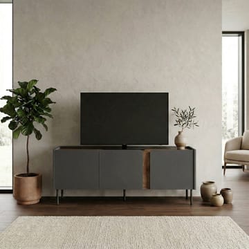 Lomar TV-bänk 140x53,9x35,5 cm - Antracit/Naturlig ek/Svart - Möbler - Tv möbel & mediamöbel - TV bänk & mediabänk