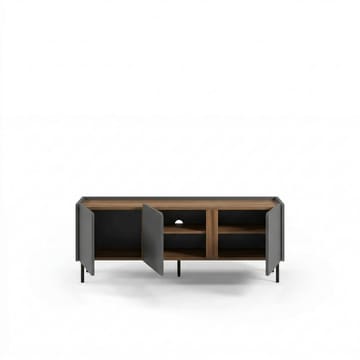 Lomar TV-bänk 140x53,9x35,5 cm - Antracit/Naturlig ek/Svart - Möbler - Tv möbel & mediamöbel - TV bänk & mediabänk