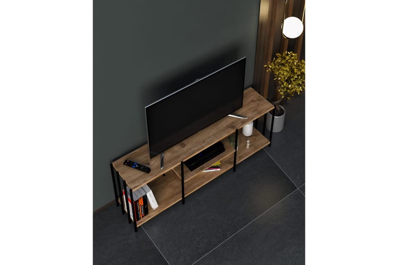 Lonhiene Tv-möbelset 124x26 cm Svart - Hanah Home - TV-möbelset