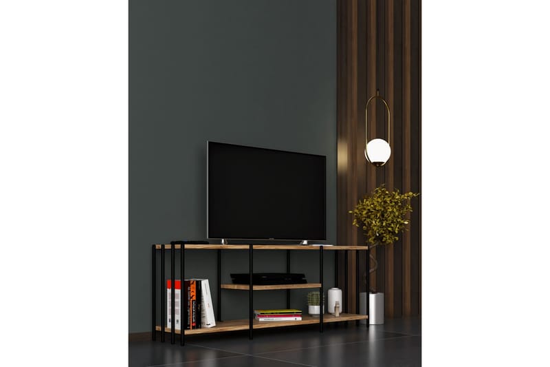 Lonhiene Tv-möbelset 124x26 cm Svart - Hanah Home - TV-möbelset