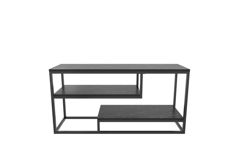 Lorin Tv-bänk 120 cm, Svart/Vit