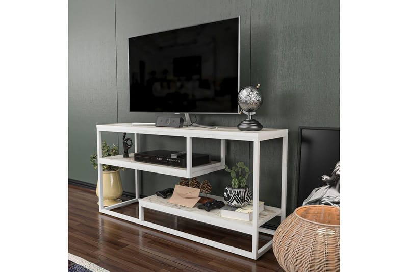 Lorin Tv-bänk 120 cm - Vit - Möbler - Tv möbel & mediamöbel - TV bänk & mediabänk