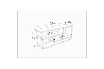 Lorin Tv-bänk 120 cm - Vit - Möbler - Tv möbel & mediamöbel - TV bänk & mediabänk