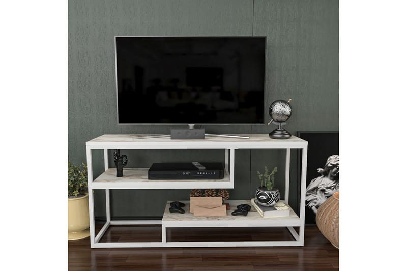 Lorin Tv-bänk 120 cm - Vit - Möbler - Tv möbel & mediamöbel - TV bänk & mediabänk
