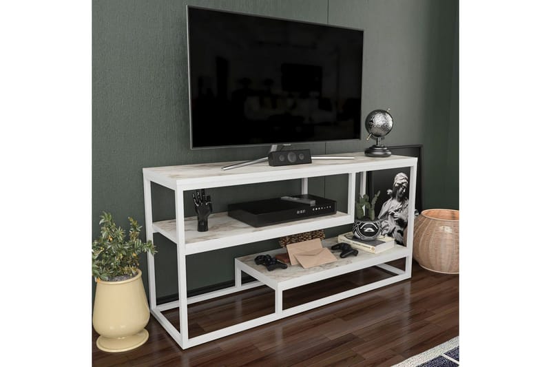 Lorin Tv-bänk 120 cm - Vit - Möbler - Tv möbel & mediamöbel - TV bänk & mediabänk