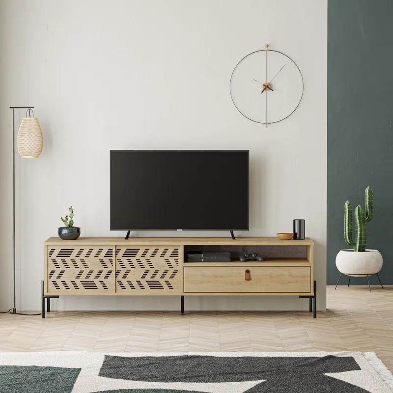 Losina TV-bänk 170 cm - Sapphire Oak - Möbler - Tv möbel & mediamöbel - Mediastativ & väggfäste