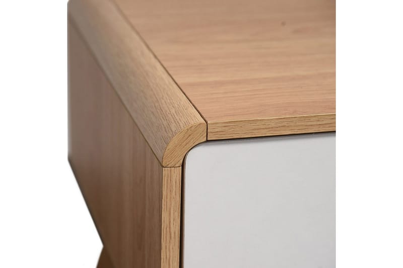 Lowboard Cassie 100x51x40 cm, Ek/Vit - 100x51x40 cm, Ek/Vit - Möbler - Tv möbel & mediamöbel - TV bänk & mediabänk