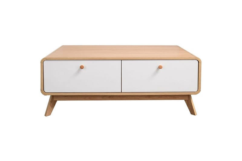 Lowboard Cassie 100x51x40 cm, Ek/Vit - 100x51x40 cm, Ek/Vit - Möbler - Tv möbel & mediamöbel - TV bänk & mediabänk