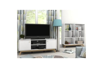 Lowboard Cassie 140x39x53 cm, Vit/Vit - 140x39x53 cm, Vit/Vit - Möbler - Tv möbel & mediamöbel - TV bänk & mediabänk