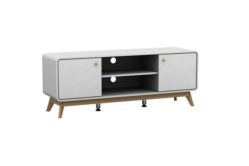 Lowboard Cassie 140x39x53 cm, Vit/Vit - 140x39x53 cm, Vit/Vit - Möbler - Tv möbel & mediamöbel - TV bänk & mediabänk