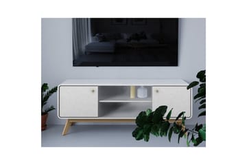 Lowboard Cassie 140x39x53 cm, Vit/Vit - 140x39x53 cm, Vit/Vit - Möbler - Tv möbel & mediamöbel - TV bänk & mediabänk