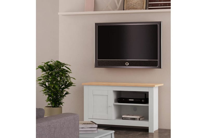 Lowboard Emerald 95x39x58 cm, Natur/Grå - 95x39x58 cm, Natur/Grå - Möbler - Tv möbel & mediamöbel - TV bänk & mediabänk