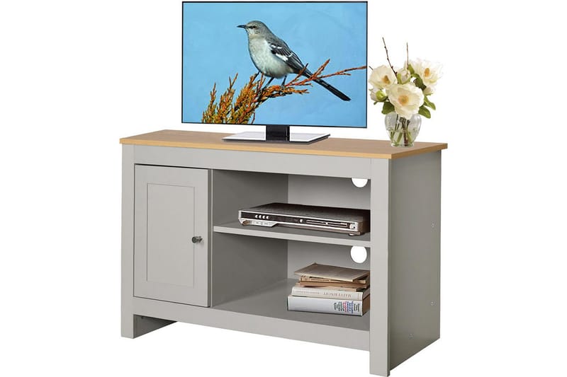 Lowboard Emerald 95x39x58 cm, Natur/Grå - 95x39x58 cm, Natur/Grå - Möbler - Tv möbel & mediamöbel - TV bänk & mediabänk