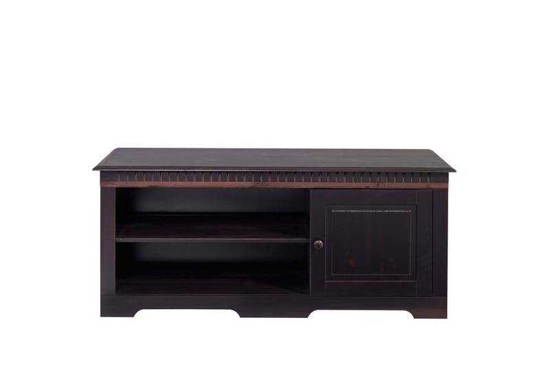 Lowboard Golvstående TV Bänk 130 cm med Förvaring i Furu - Brun - Möbler - Tv möbel & mediamöbel - TV bänk & mediabänk