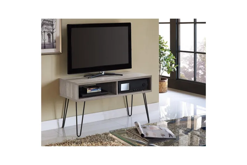 Lowboard Owen Grå/Ek - Grå/Ek - Möbler - Tv möbel & mediamöbel - TV bänk & mediabänk