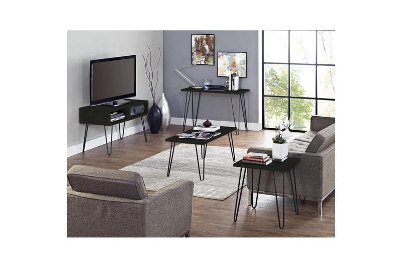 Lowboard Owen Svart/ek - Svart/ek - Möbler - Tv möbel & mediamöbel - TV bänk & mediabänk