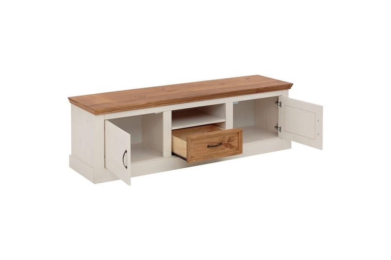 Lowboard Selma Vit/Fläck/Vax - Vit/Fläck/Vax - Möbler - Tv möbel & mediamöbel - TV bänk & mediabänk
