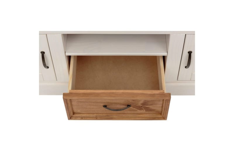 Lowboard Selma Vit/Fläck/Vax - Vit/Fläck/Vax - Möbler - Tv möbel & mediamöbel - TV bänk & mediabänk