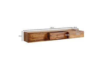 Lowboard Wohnling Massivt trä hängande med 3 lådor lantlig stil - Möbler - Tv möbel & mediamöbel - TV hylla