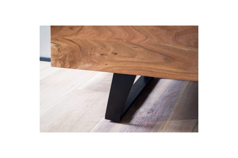 Lowboard Wohnling Massivt trä med 2 dörrar 1 låda träd kant lantlig stil - Möbler - Tv möbel & mediamöbel - TV skåp