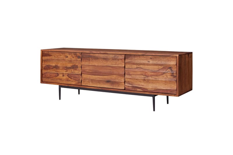 Lowboard Wohnling Massivt trä med förvaring, 3 dörrar, lantlig stil, undefined