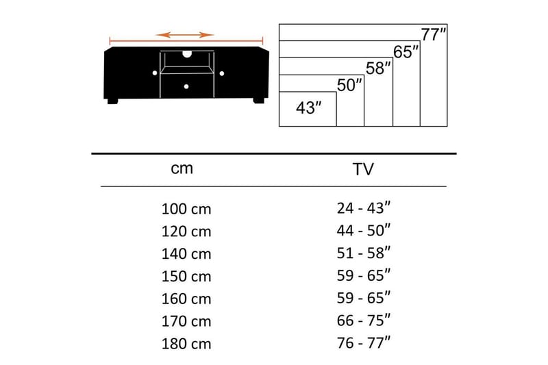 Lowboard Wohnling Massivt trä med förvaring, 3 dörrar, lantlig stil - Möbler - Tv möbel & mediamöbel - TV skåp