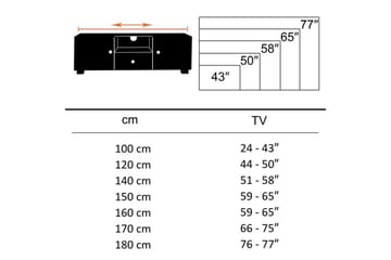 Lowboard Wohnling Massivt trä med förvaring, 3 dörrar, lantlig stil - Möbler - Tv möbel & mediamöbel - TV bänk & mediabänk